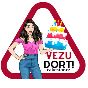 Cake star Samolepka "Vezu dort" 2