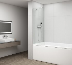 POLYSAN - FISA vanová zástěna 700x1500, chrom, čiré sklo FS1072-C