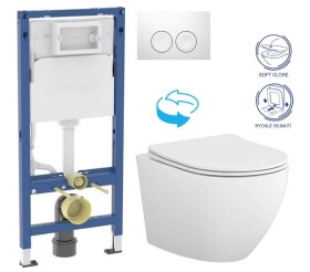 GEBERIT DuofixBasic s bílým tlačítkem DELTA21 + WC CERSANIT DESSE VORTEX /VÍROVÉ SPLACH/ + SEDÁTKO 458.103.00.2 21BI ES1
