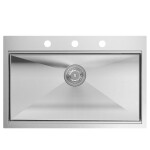 Quadron - Ocelový dřez BURT 110 WORKSTATION BRUSH NICKEL ZLE-09014