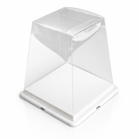 Cake star plastový box zúžený 23,5x23,5x21cm