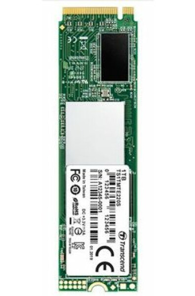 Transcend MTE220S 1TB / M.2 2280 / NVMe / 3D TLC / RW: 3500 2800 MBps / 5y (TS1TMTE220S)