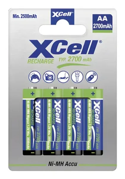 XCell X2700 / Nabíjecí baterie AA / Ni-MH / 1,2 V / 2700 mAh / 4 ks (118740)