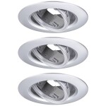 Paulmann 92907 Whirl LED vestavné svítidlo, LED, pevně vestavěné LED, 4.9 W, hliník (kartáčovaný), saténová, sada 3 ks