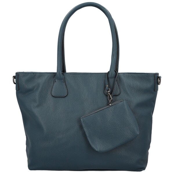 Trendy dámská koženková kabelka na rameno Ceyla, modrá