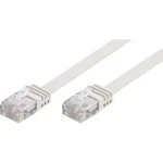 Goobay Patch kabel UTP CAT5e plochý bílý / Patch kabel / 0,5 m (93357)
