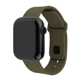 FIXED Set silikonových řemínků Silicone Sporty Strap pro Apple Watch 42/44/45/46mm olivový (FIXSST2-434-OL)