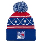 Outerstuff Dětská předškolní zimní čepice New York Rangers NHL Face-Off Cuff Pom