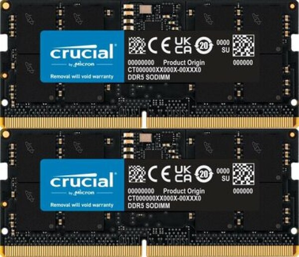 Crucial 32GB (2x16GB) DDR5 5600MHz / CL46 / SO-DIMM / 1.1V (CT2K16G56C46S5)