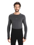 ICEBREAKER Mens ZoneKnit 260 LS Crewe, Jet Heather/Black/Metro H velikost: S