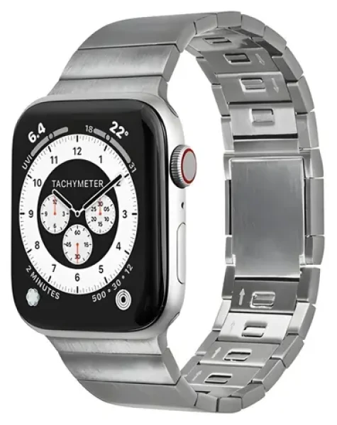 LAUT Links 2 stříbrná / Řemínek / pro Apple Watch 44-49 mm (L_AWL_L2_SL)