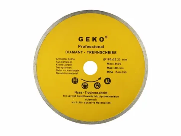 GEKO G00243 / Řezný kotouč diamantový celoobvodový / 180 x 8 x 22.2 mm (G00243)