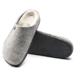 Pánské/dámské zateplené pantofle Birkenstock Zermatt Light Gray z vlněné plsti regular wide (1015092) 42
