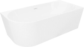 MEXEN - Silo volně stojící rohová vana pravá reliéf 170 x 80, bílá, bez krytky přepadu a zátky 52891708000P-SS