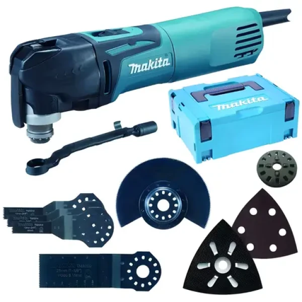Makita Multifunkční nástroj s příslušenstvím 320 W / Multifunkční nástroj / 20000 kmitů/min / oscilace 3,2° (TM3010CX5J)