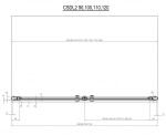 RAVAK - Chrome Sprchové dveře dvoukřídlé CSDL2-110, 108-111 cm, bílá/čiré sklo 0QVDC10LZ1