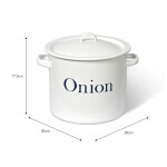 Garden Trading Smaltovaná nádoba na cibuli Onion, bílá barva, smalt