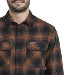 Bushman Pánská flanelová košile Gunnar, černá/oranžová XXXL