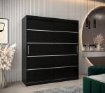 Šatní skříň Abi V1 Barva korpusu: Černá, Rozměry: 120 cm, Dveře: Dub artisan