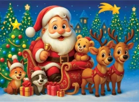 WOODEN CITY Dřevěné puzzle Santa Claus