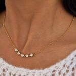 ELENYS Heartline Chain – pozlacený náhrdelník 18K žluté zlato Délka: 41+5 cm / max. 46 cm