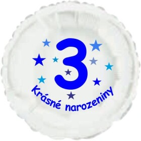Krásné 3. narozeniny fóliový balónek kruh pro kluky Balonky.cz Krásné 3. narozeniny fóliový balónek kruh pro kluky Balonky.cz