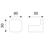 Nimco Maya chrom háček jednoduchý MA 29054-26 MA 29054-26