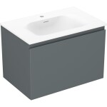 MEXEN/S - Orio koupelnová skříňka 70 cm s umyvadlem Vela, 1 šuplík, grafit mat/bílá mat 91A10-07047-1-BF66-W23M01