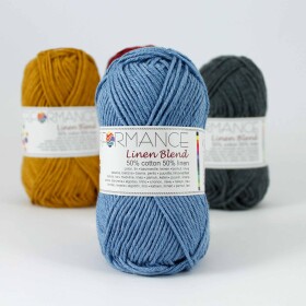Linen Blend 90 - Modrá