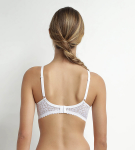 Dámská krajková vyztužená podprsenka bez kostic DIM TRIANGLE SOFT PADDED BRA - DIM - bílá 75 B