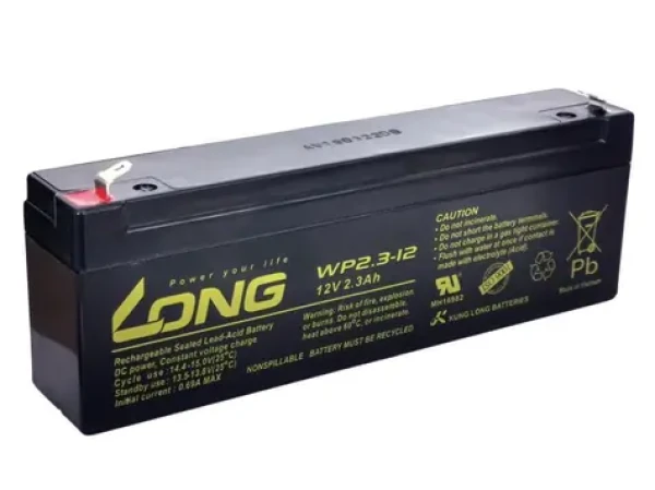 Long 12V 2,3Ah F1 (WPS2,3-12) / Olověný akumulátor / AGM / VRLA (PBLO-12V002,3-F1A-1)