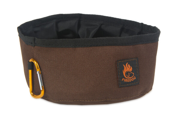 Firedog cestovní miska Click & Go 1l, hnědá