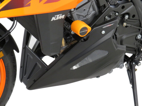 Ktm 990 Duke 24-25, 990 Duke R 2025 Klín pod motor - 3 barvy - Karbonový vzhled-stříbrná mřížka