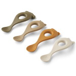 LIEWOOD Dětská lžička Liva Sandy Multi Mix Dino, béžová barva, plast