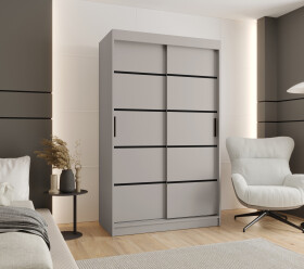 Šatní skříň Abi Rubino V1 Rozměry: 120 cm, Barva korpusu + barva dveří: Kašmír