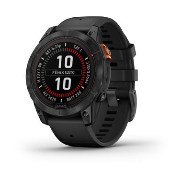 Rozbaleno - Garmin fenix 7 Pro Solar šedo-černá / Chytré hodinky / GPS / 1.3" d. displej / mapy / BT / WiFi / voděodolné / rozbaleno (010-02777-01.rozbaleno)