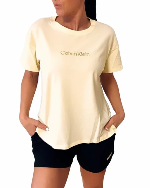 Dámské triko Calvin Klein QS7593100 RELAXED TEE žluté