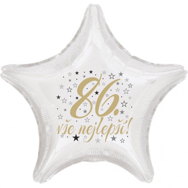 86. narozeniny balónek hvězda Balonky.cz 86. narozeniny balónek hvězda Balonky.cz