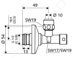 SCHELL - Rohové ventily Rohový regulační ventil s bezpečnostním ovládáním, chrom 049450699