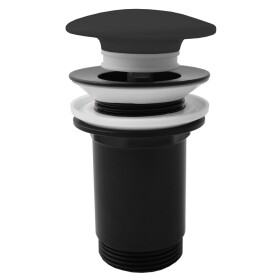 RAV Slezák - Výpusť umyvadlová CLICK-CLACK 5/4 s keramickou zátkou, Černá - matná MD0485-1CMAT MD0485-1CMAT
