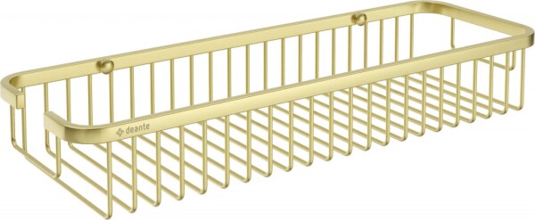 DEANTE - Kulatý kartáčovaný zlatý sprchový koš ADR_R551