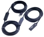 PremiumCord USB 3.0 AM-AF černá / Prodlužovací kabel s repeaterem / 20 m / 5 Gbps (ku3rep20)