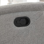 Relaxační křeslo, manuální ovládání, světle šedá látka