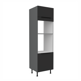 Vysoká skříňka pro vestavnou a mikrovlnou troubu Aria ANT 60 DPM-210 2F Barva korpusu: Antracit, Barva dvířek: BL - Black AFM