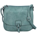 Trendy dámská koženková crossbody kabelka Samira, džínově modrá