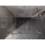 MEXEN/S - Lunar Duo sprchový kout dveře křídlové 90 x 70, transparent, měď kartáčovaná 834-090L-070P-65-00