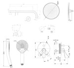 Kielle - Nefia Sprchový set s baterií pod omítku, pro 2 spotřebiče, s příslušenstvím EcoSpare a tělesem, chrom 20627SP140
