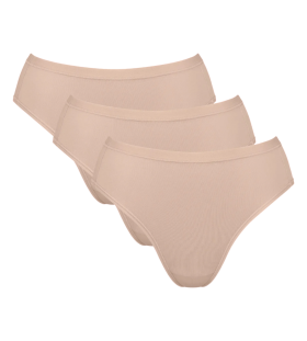 Dámské kalhotky GO Daily Cotton Tai 3P - BROWN - SLOGGI BROWN - SLOGGI BROWN XS