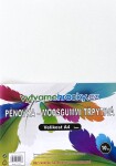 Pěnovka třpytivá A4, tl. ca 2mm - bílá, 10ks