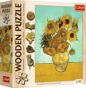 Dřevěné puzzle Art Vincent van Gogh Slunečnice 200 dílků